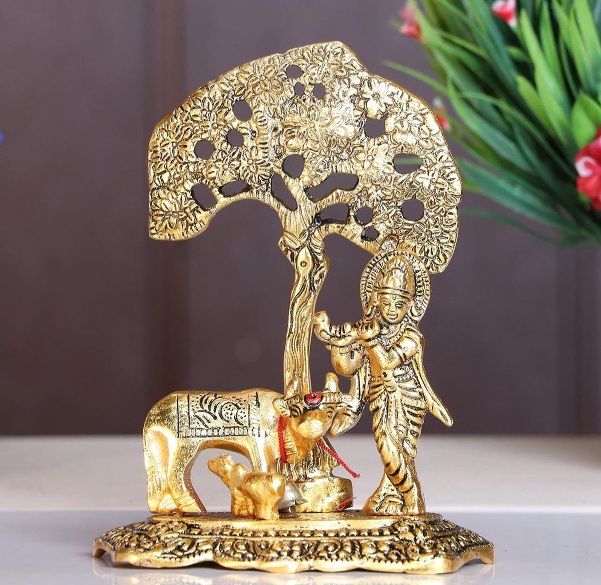 Home Decor & Gifts Metal Krishna With Cow in Munich