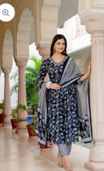 Ethnic Set Women Printed Kurta and Pant Set with Dupatta in Germany