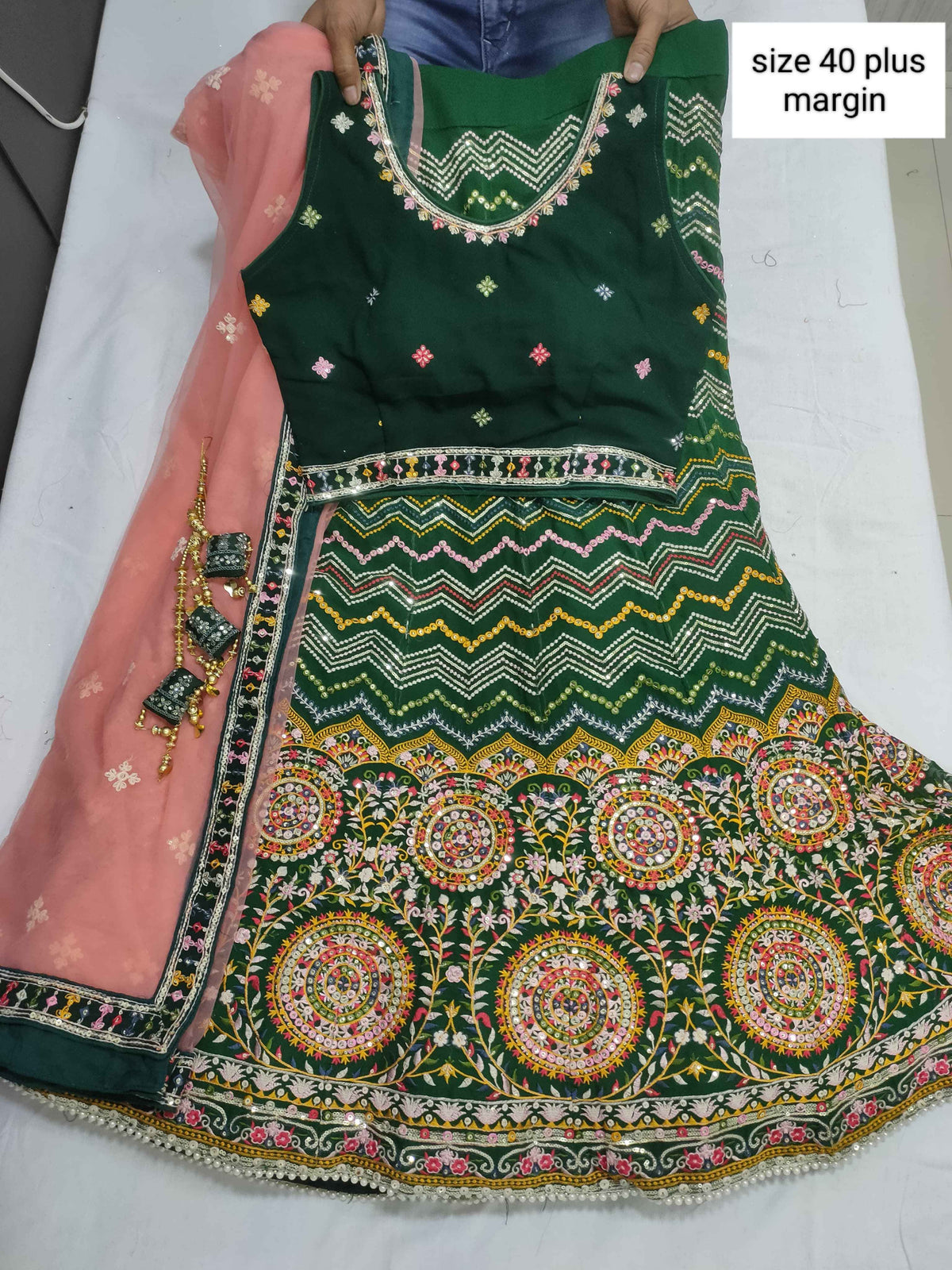 Bandhani Semi Stitched Lehenga Choli in Germany