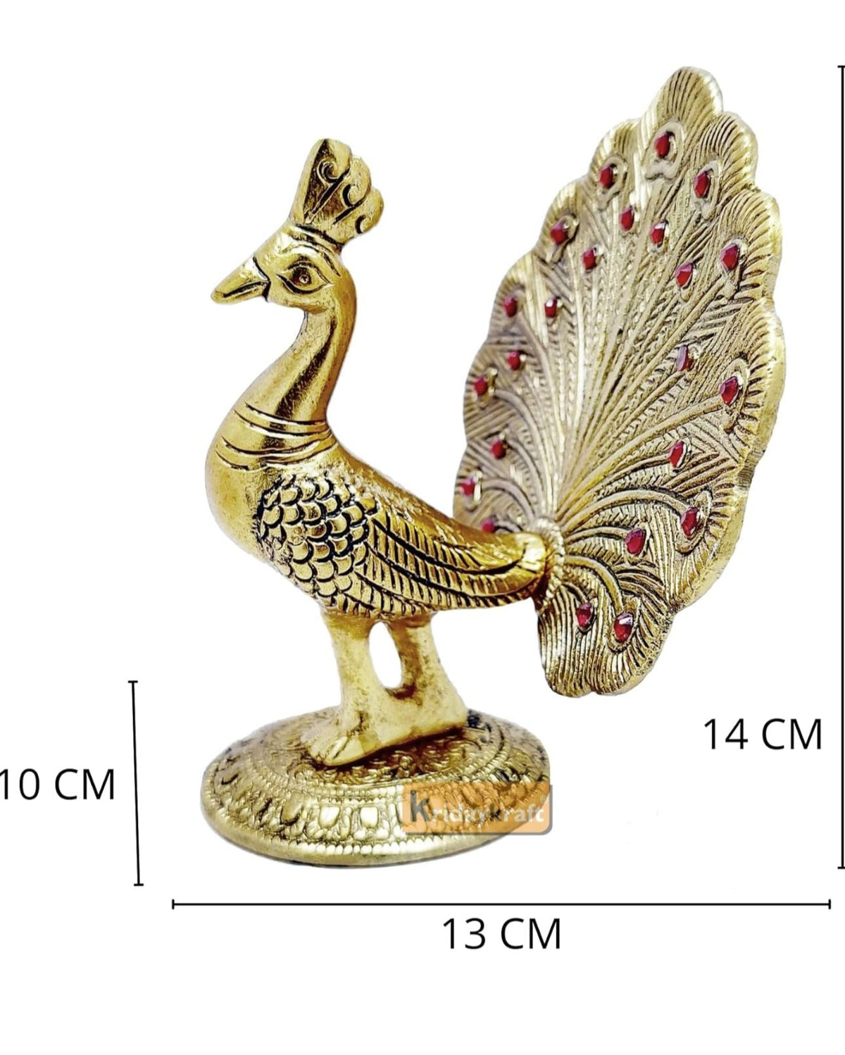 Peacock Metal Statue,Gold Plated Peacock Showpiece Idol for Home Decorative in Berlin