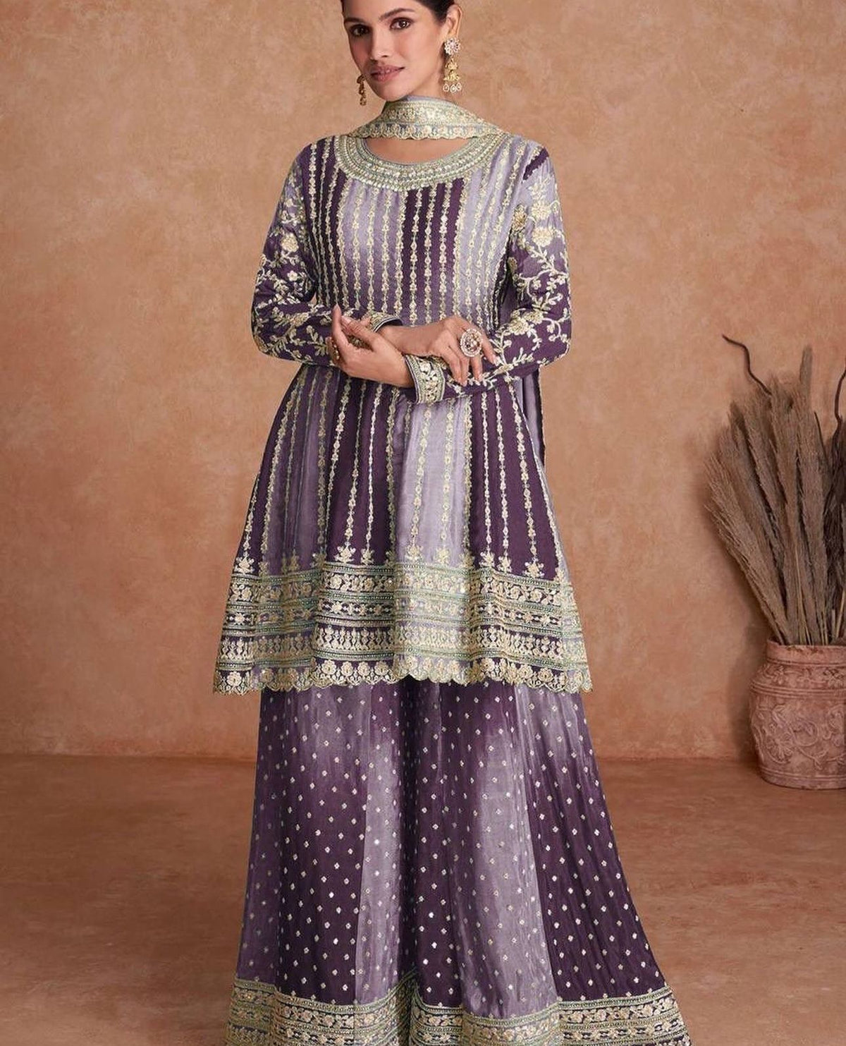 Embroidery Pakistani Outfit Wear Sharara Dress in Germany