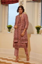 Printed Velvet Straight Kurta With Dupatta in Berlin