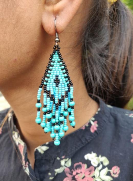 Designer Handcrafted Beaded Embroidery Earring in Germany