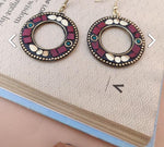 Designer laq work Circle Shape lightweight earring in Germany