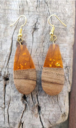 Wooden Resin Dangler Earring in Berlin