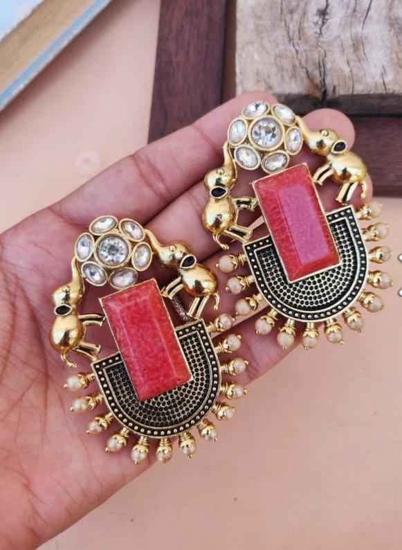 Antique Stone Studs Earrings in Germany
