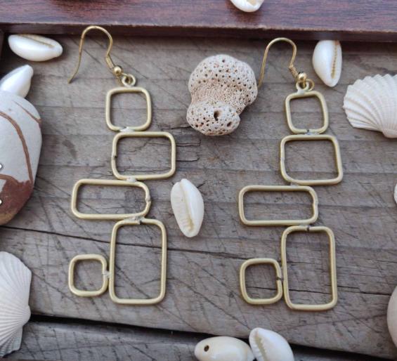 Gold Plated Metal Handmade Earring in Germany