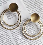 Golden Casual Wear Brass Artisan Crafted Metalwork Earring in Munich
