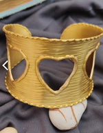 Trinity Heart Brass Cuff Bracelet in Berlin