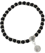 Black Beaded Charm Bracelet in Germany