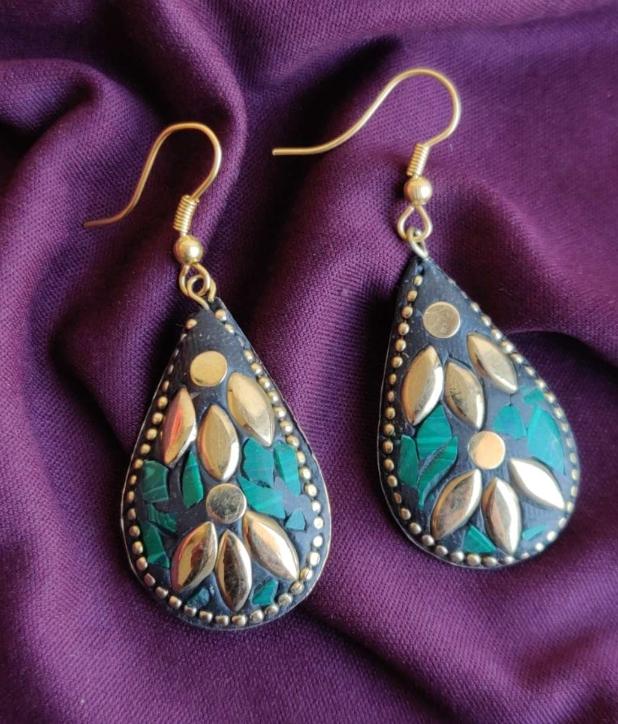 Tibetan Afghani Laq Drop Shape Light weight Partywear Fashionable Earring in Berlin
