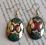 Oval Shape Vintage Handmade Laq Earring in Berlin