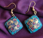 Handcrafted Handmade Antique Multicolor Kite Shaped Laq Earrings in berlin Namma Markt