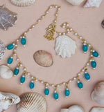 Handmade Pearl Chain Tumbler Choker Necklace in Germany