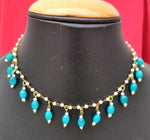Handmade Pearl Chain Tumbler Choker Necklace in Germany