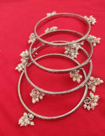 Silver Plated Pearls Beaded Bangles in Germany