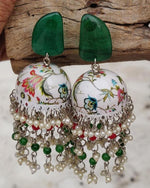 Designer Handmade Meenakari Work Jhumki Women and Girls in Munich