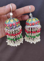 Handmade Handpainted Designer Meenakari Work Jhumki in Germany