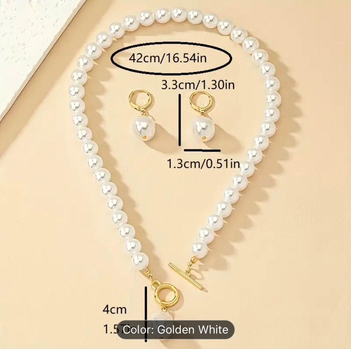 Elegant Pearl Necklace and Earring in Munich
