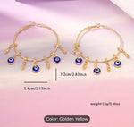 Golden Goodluck Charm Evil Eye Hoop Earrings in Germany