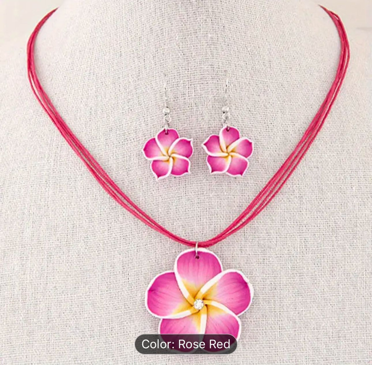 Polymer Clay Flower Necklace Sets with Dangle Earing Women Girl in Berlin