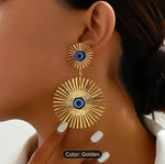 Gold Plated stainless steel Evileye Earrings in Germany