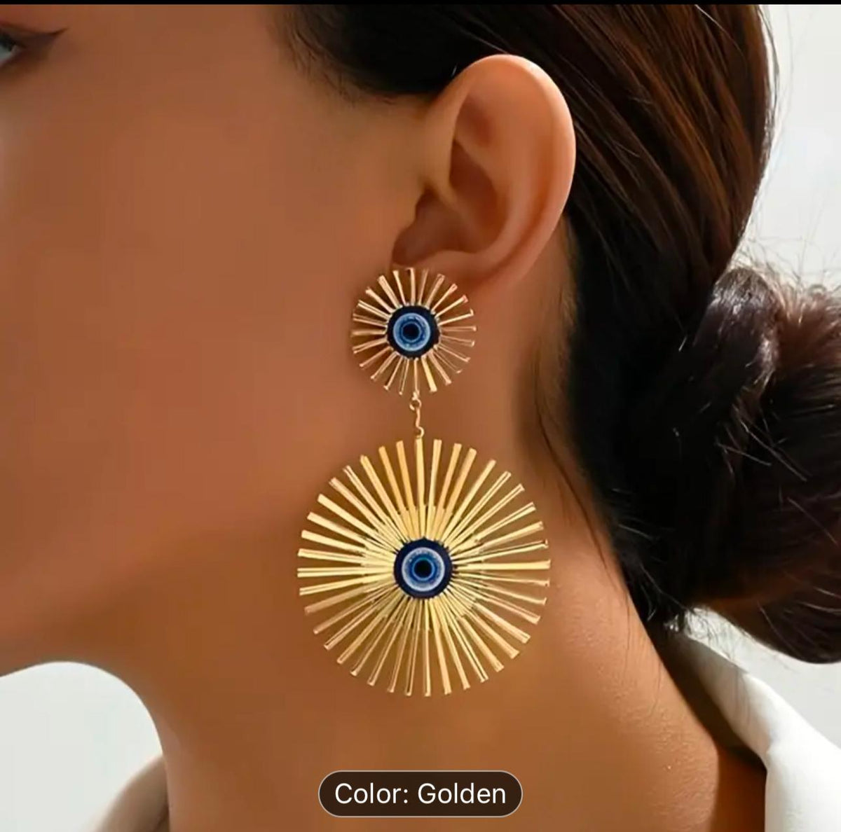 Gold Plated stainless steel Evileye Earrings in Germany