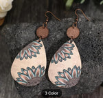 Wooden Iron Hook Dangle Earrings in Germany
