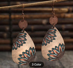 Wooden Iron Hook Dangle Earrings in Germany