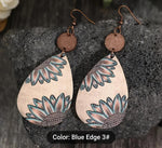 Wooden Iron Hook Dangle Earrings in Germany
