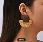 Rattan Dangle Earrings Bohemia Earrings in Munich