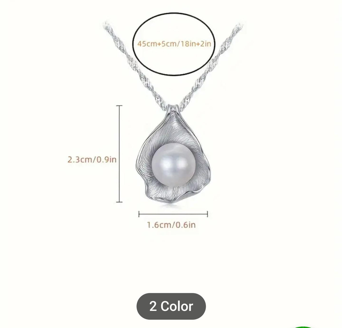 Sterling Silver Shell Pearl Pendant Necklace For Women in Germany