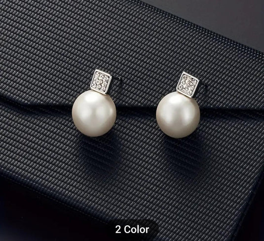 Women Elegant Imitation Pearl Necklace Earrings in Germany