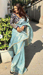 Solid/Plain Bollywood Tissue Saree in Berlin