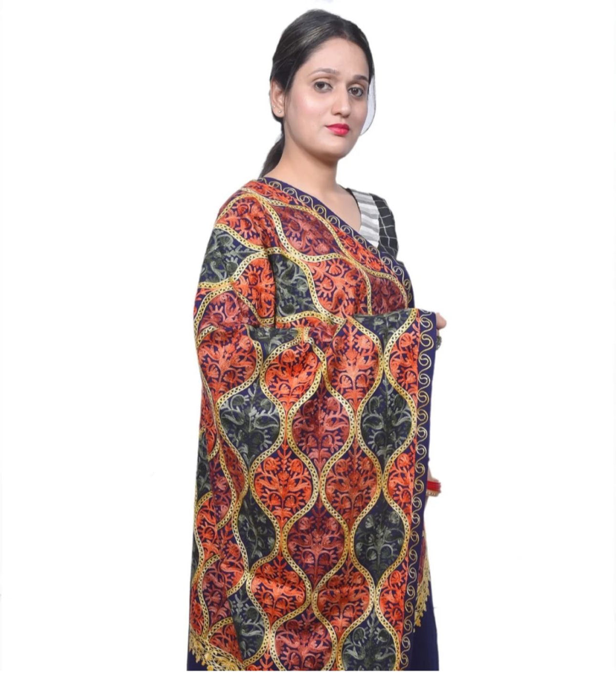 Women's Kashmiri Aari Embroided MATKA Cashmilon Stoles in Germany