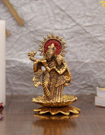 Gold-Toned Metal Radha Krishna Murti Statue Showpiece in Germany