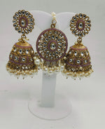 PEARL STUDDED TRADITIONAL JUMKHA EARRINGS AND MANGTIKKA FOR WOMEN IN GERMANY