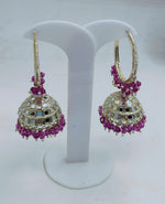 Beaded Textured Round Shaped Jhumkas Earrings for Women in Germany