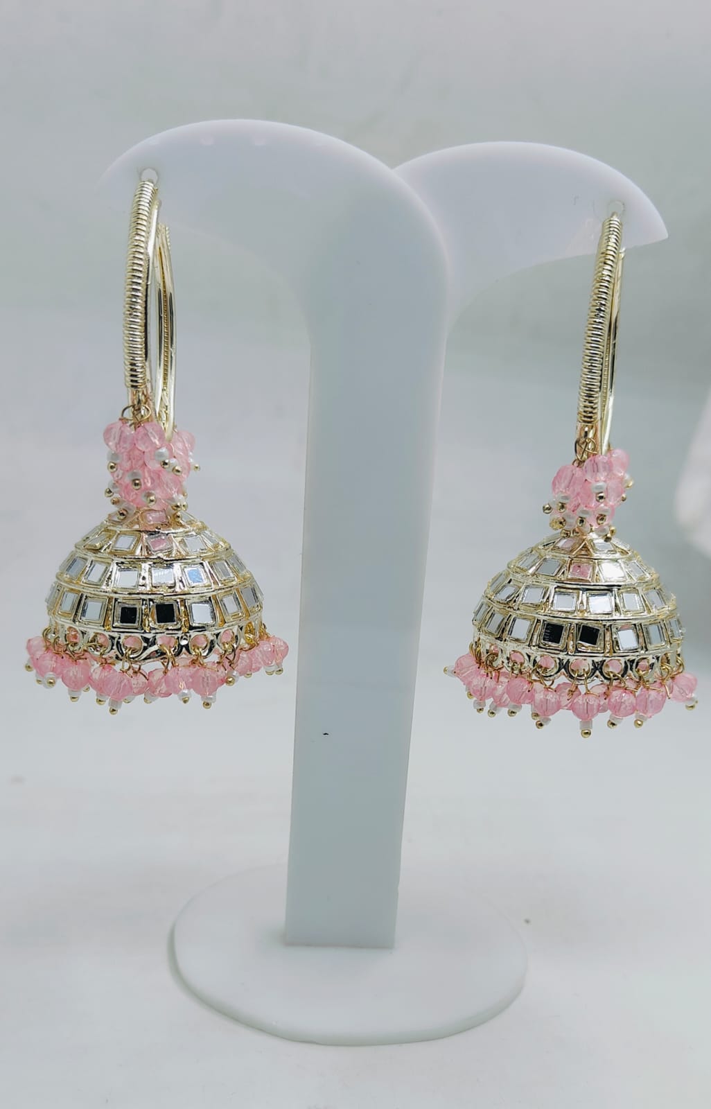 Beaded Textured Round Shaped Jhumkas Earrings for Women in Germany