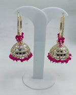 Beaded Textured Round Shaped Jhumkas Earrings for Women in Germany