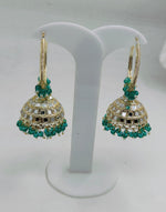 Beaded Textured Round Shaped Jhumkas Earrings for Women in Germany