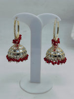 Beaded Textured Round Shaped Jhumkas Earrings for Women in Germany
