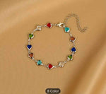 Silver Adjustable Multicolor Crystal Stone Ankle Bracelets in Germany