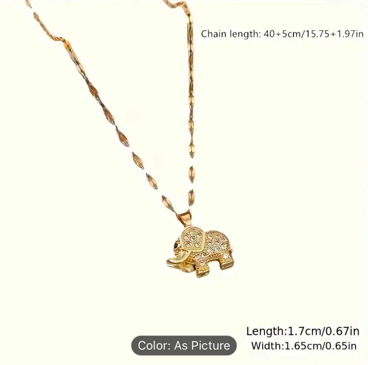 Stainless Steel Elephant Gold-Plated Chain in Germany