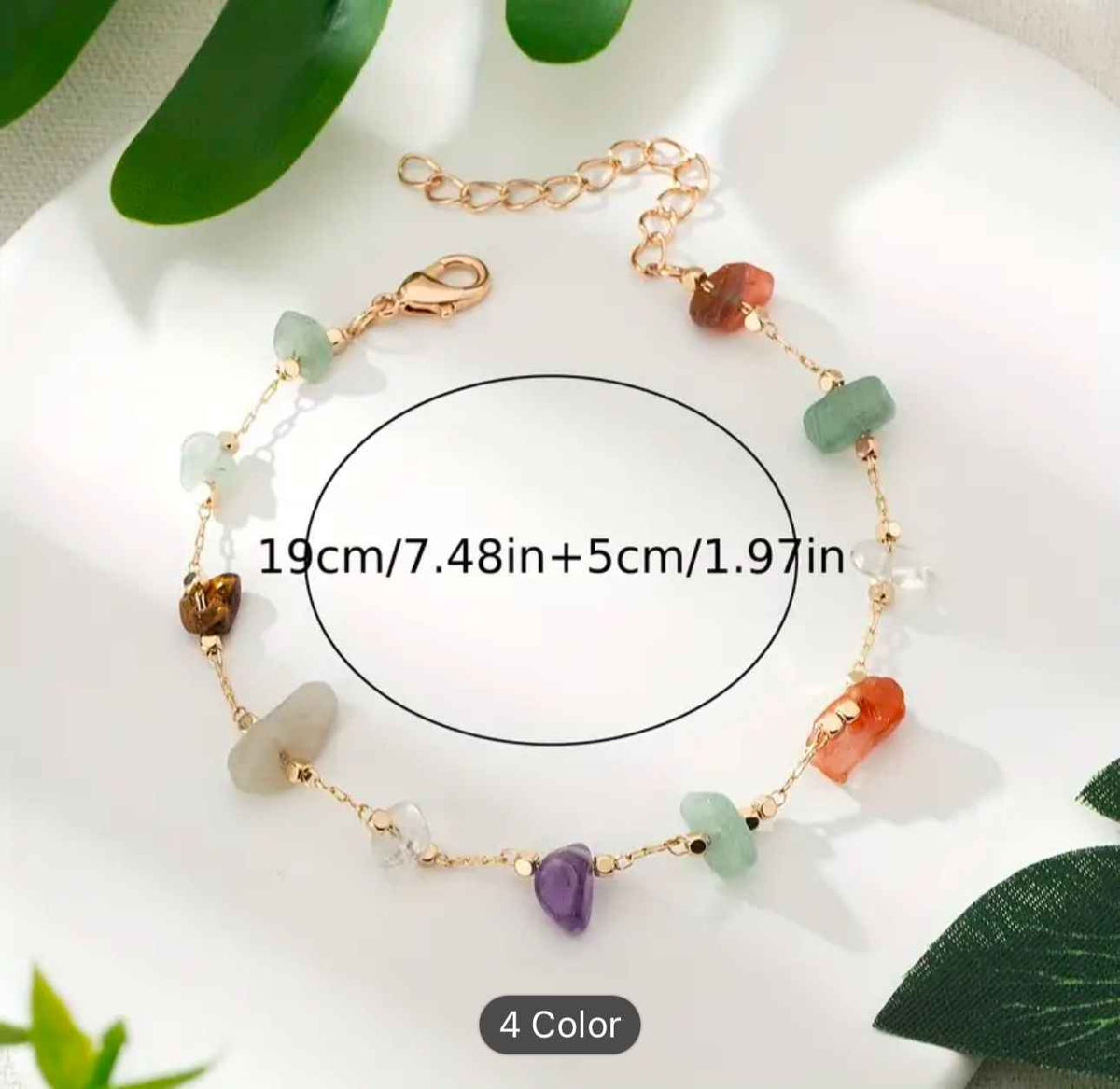 Natural Stone Beaded Ankle Bracelet in Berlin