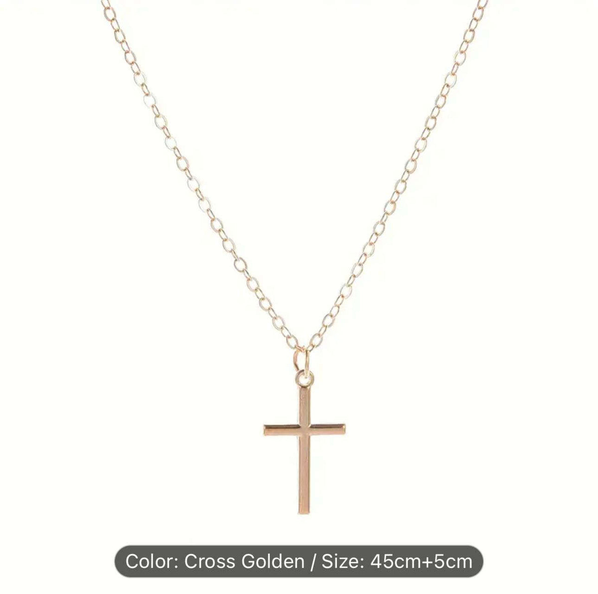 Sterling Silver Gold Plated Plain Cross Chain Pendant in Germany