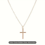 Sterling Silver Gold Plated Plain Cross Chain Pendant in Germany
