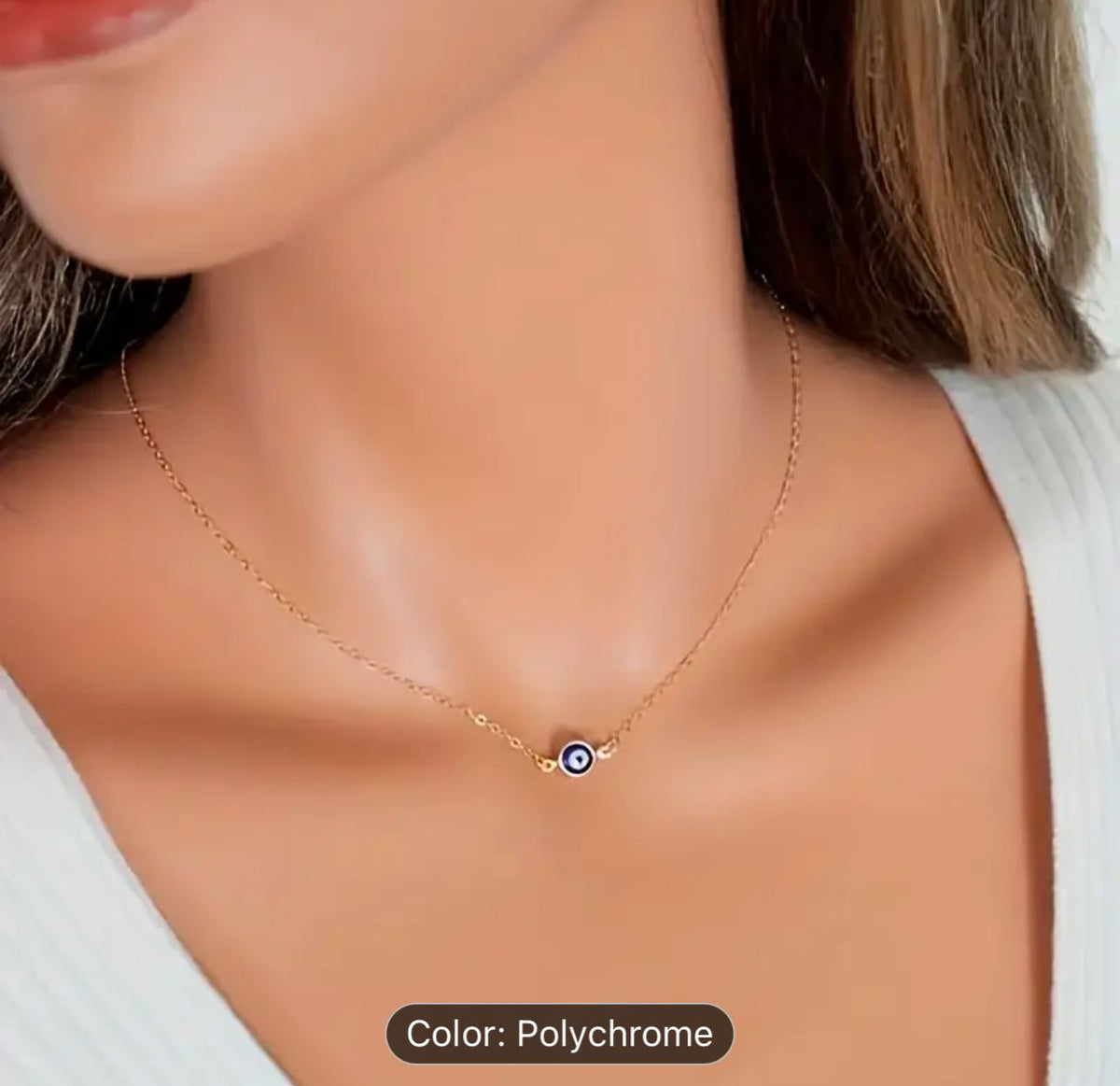 Elegant & stylish gold plated evil eye chain pendant for girls & women in Germany