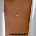 Palm Tree Pendant Necklace Silver plated in Germany