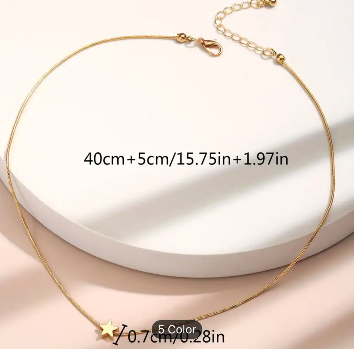 Elegant Gold-Plated Star Pendant Necklace in Germany